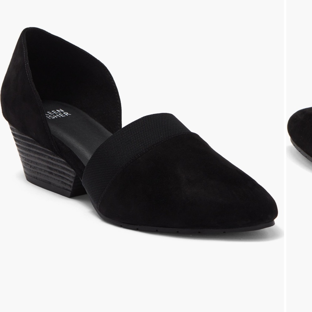 Eileen Fisher Women's Black Pointed Flats - Picture 6 of 6